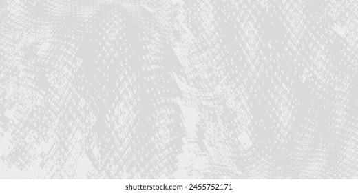 Abstractas onda semitono blanco y negro. Textura monocromática para imprimir en insignias, carteles y tarjetas de visita. Patrón Antiguas de puntos dispuestos al azar