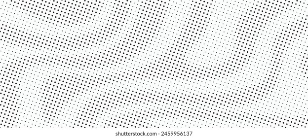 Abstract wave halftone black and white. Monochrome texture for printing on badges, posters, and business cards