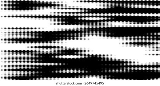Medio tono de onda Abstractas en blanco y negro. Textura monocromática para imprimir en insignias, carteles y tarjetas de visita. eps10. moderno. ilustración vctor