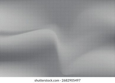 Abstract wave halftone black and white. Monochrome texture for printing on badges, posters, and business cards. Vintage pattern of dots randomly arranged
