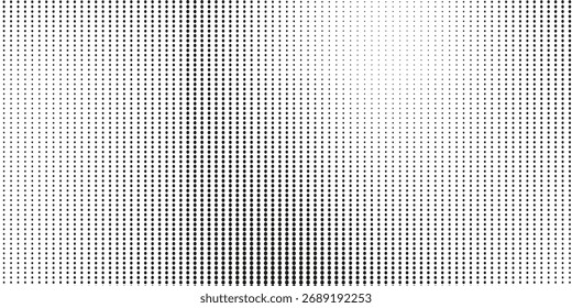 Abstract wave halftone black and white. Monochrome texture for printing on badges, posters, and business cards. Vintage pattern of dots randomly arranged