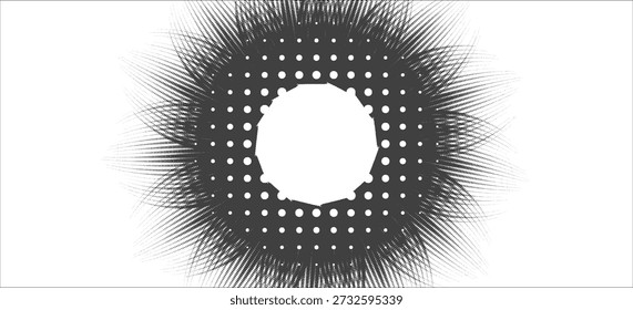 Medio tono de onda Abstractas en blanco y negro. Textura monocromática para imprimir en insignias, carteles y tarjetas de visita. eps10. moderno. ilustración vctor