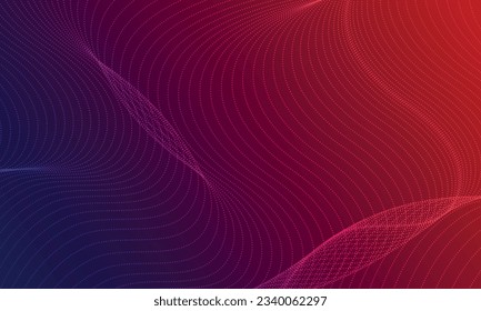 Abstract wave halftone blue and red. Texture for printing on badges, posters, and business cards.