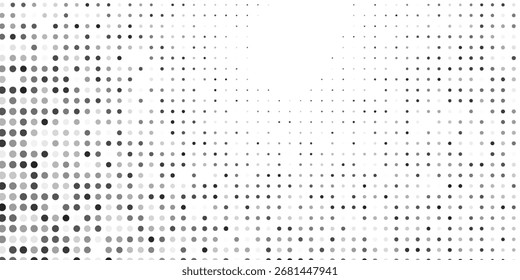 Plano de fundo de gradiente de meio-tom de onda abstrata. Textura de ruído de grão desbotado. Vetor moderno abstrato de design de areia branca e preta