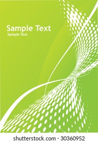 Abstract wave halftone line background with sample text background