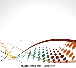 Abstract wave halftone line background