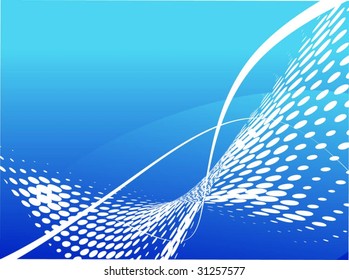 Abstract wave halftone line background