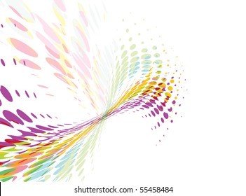 Abstract wave halftone line background with sample text background