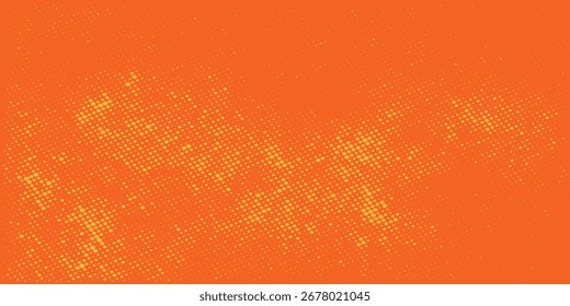 Fondo naranja de semitono de onda Abstractas. Medio tono brillante. Elemento de diseño de semitono móvil colorido brillante. Patrón de onda dinámica moderna. Traje para el Sitio web, cartel, folleto, Anuncio, volante