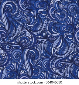 abstract wave hand-drawn pattern. seamless texture. wave background