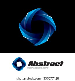 Abstract Wave Icon Logo Element