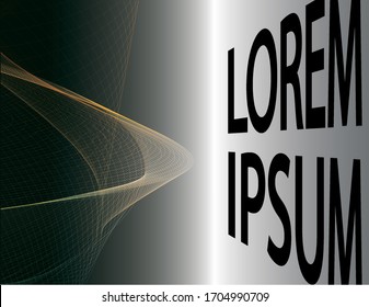 Abstract wave image background black yellow