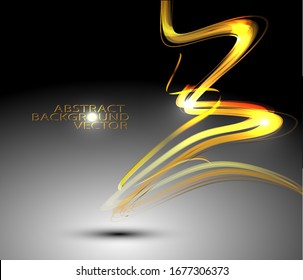 Color amarillo dorado de la imagen de la onda abstracta