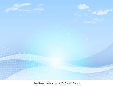 Fondo de imagen de onda abstracta con cielo