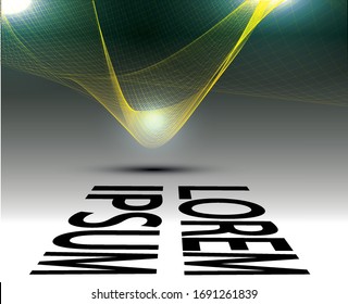 Fondo amarillo de la imagen de la onda abstracta