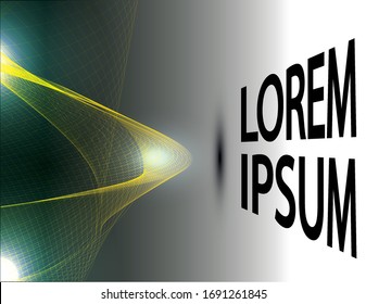 Abstract wave image background yellow gold
