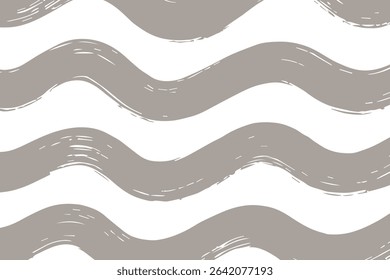 Abstract wave ink brush stroke texture. Hand drawn curly painting messy background. Expressive rough handmade art illustration.