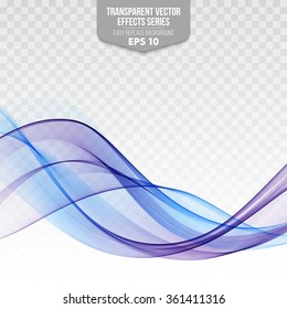 Abstract  wave  isolated on transparent background. Vector illustration EPS10
