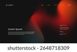 Abstract wave of landing page. fluid gradient website design