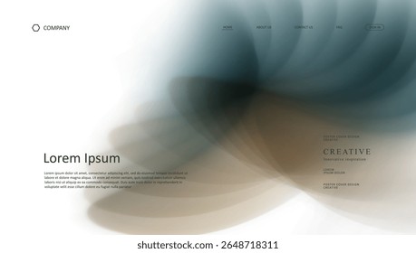 Abstrakte Welle der Zielseite. Webdesign mit fluidem Verlauf