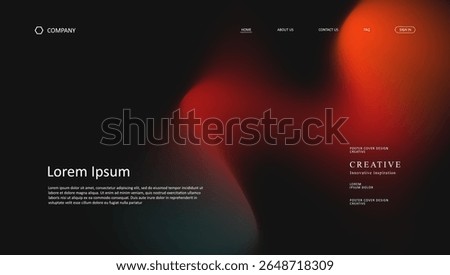 Abstract wave of landing page. fluid gradient website design