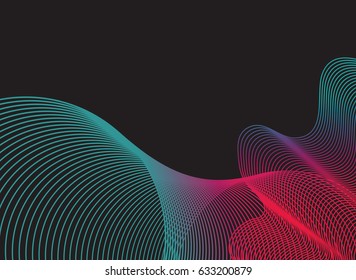 Abstract wave led background colorful