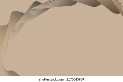 Ilustración de fondo marrón claro de ondas abstractas, en colores pastel, ideal para banners, presentaciones, tarjetas de visita, diseño web, medios sociales