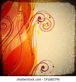 Abstract wave light vector background with swirls and dots. 