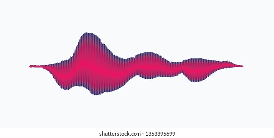 Abstract Wave Line Art Vector Illustration.
