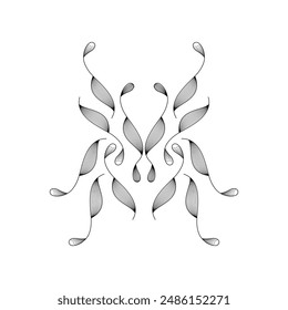 Abstract wave line art vector illustration design. Eps 10