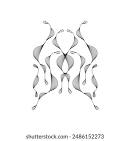 Abstract wave line art vector illustration design. Eps 10