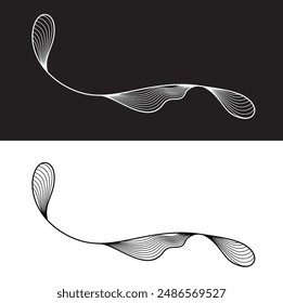 Abstract wave line art vector illustration design. Eps 10
