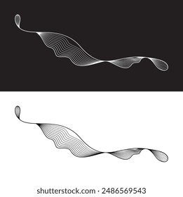 Abstract wave line art vector illustration design. Eps 10