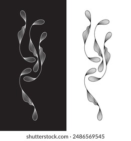 Abstract wave line art vector illustration design. Eps 10