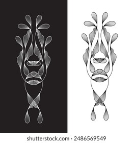 Abstract wave line art vector illustration design. Eps 10