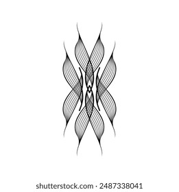 Abstract wave line art vector illustration design. Eps 10