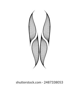 Abstract wave line art vector illustration design. Eps 10