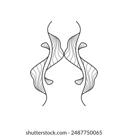 Abstract wave line art vector illustration design. Eps 10
