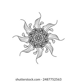 Abstract wave line art vector illustration design. Eps 10