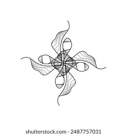 Abstract wave line art vector illustration design. Eps 10