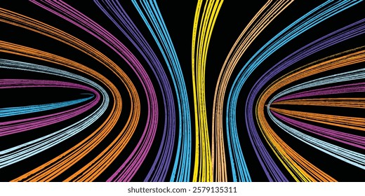 Abstract Wave Line Background with line art backdrop