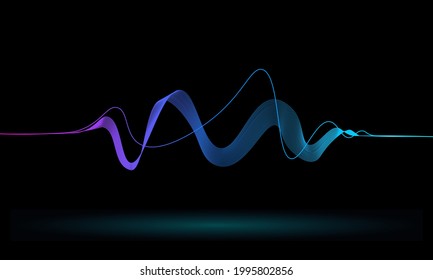 Abstract wave line background, with beautiful light effect