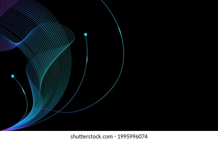 Fondo de la línea de onda abstracta con un efecto luminoso hermoso