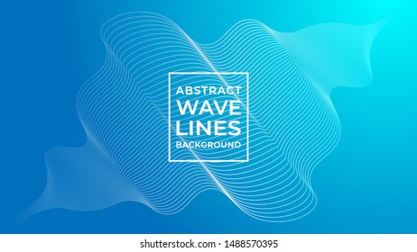 Abstract Wave Line Background Design Vector, Blue Water, Underwater Concept