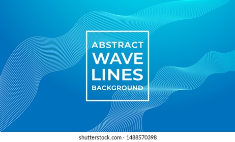 Abstract Wave Line Background Design Vector, Blue Water, Underwater Concept