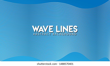 Abstract Wave Line Background Design Vector, Blue Water, Underwater Concept