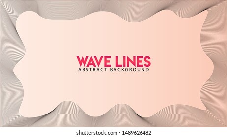 Abstract Wave Line Background Design Vector, Spectrum Frame Concept, Autumn, Summer, Beautiful Background Template
