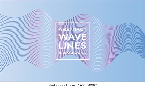 Abstract Wave Line Background Design Vector, Colorful Sound Wave, Shiny & Sparkling Wave