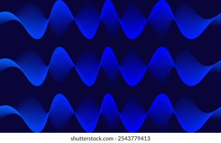 Design de plano de fundo de linha de onda abstrata com cor de gradiente. Conceito tecnológico