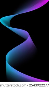 Abstract wave line background design with gradient color. Technology concept